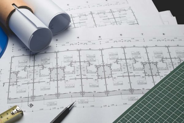 Site measurement and installation blueprint drawings